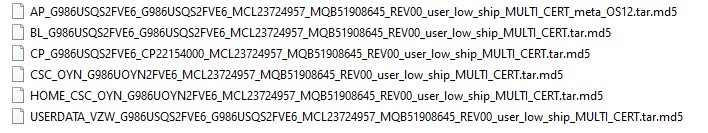 SM-G988U1 firmware file list